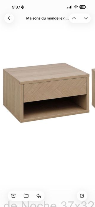 2 Comodini in Legno Naturale