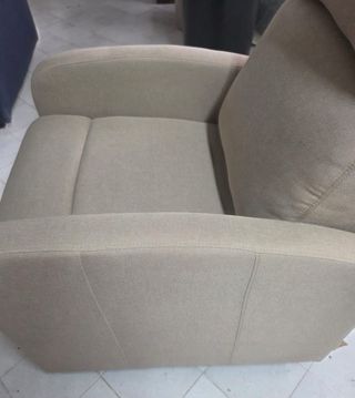 Poltrona elettrica reclinabile beige tessuto