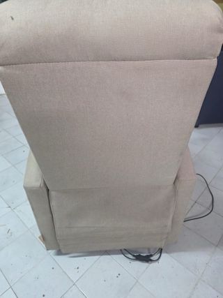Poltrona elettrica reclinabile beige tessuto