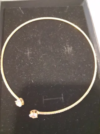 Gargantilla dorada con caja