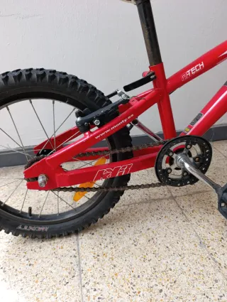 Bicicleta Infantil Monty KY3 Roja y Blanca