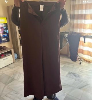 Pantalón vestir marrón mujer