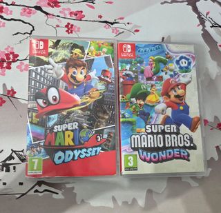 Super Mario Odyssey y Wonder para switch