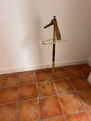 Perchero de pie vintage madera y metal