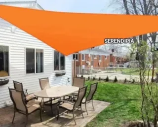 Toldo vela triangular naranja 4X4X4