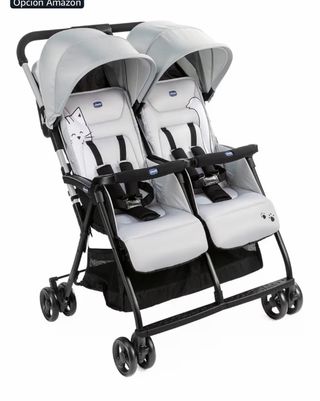 Cochecito Gemelar Chicco Gris