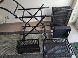 Carrito camarera bambú negro