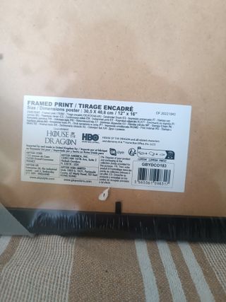Lámina House of the Dragon enmarcada