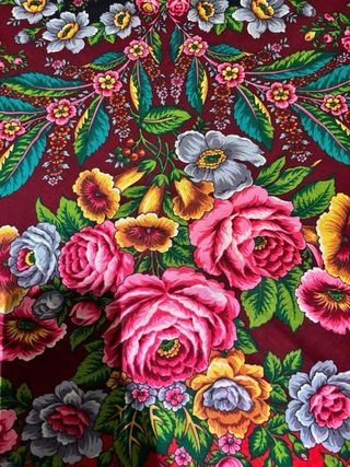 Chal Ruso Auténtico Floral.Pavlovskiy pasad