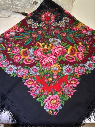 Chal Ruso Auténtico Floral.Pavlovskiy pasad