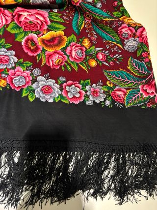 Chal Ruso Auténtico Floral.Pavlovskiy pasad