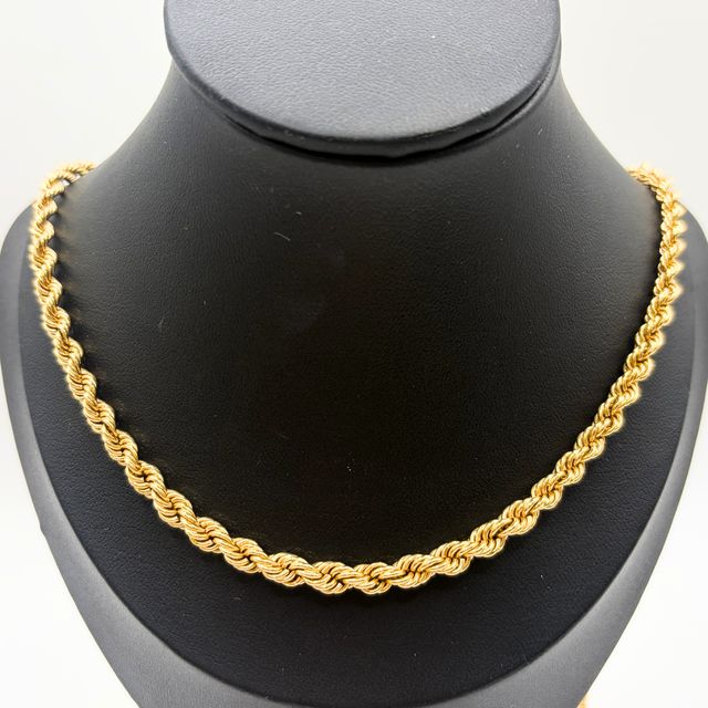 Cadena Oro 18K, Cordón Salomónico, 16.57gr, 57cm