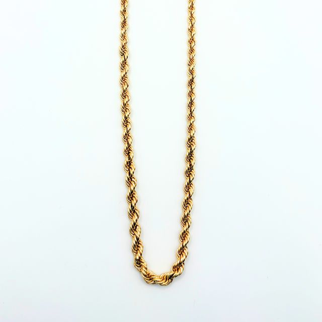 Cadena Oro 18K, Cordón Salomónico, 16.57gr, 57cm