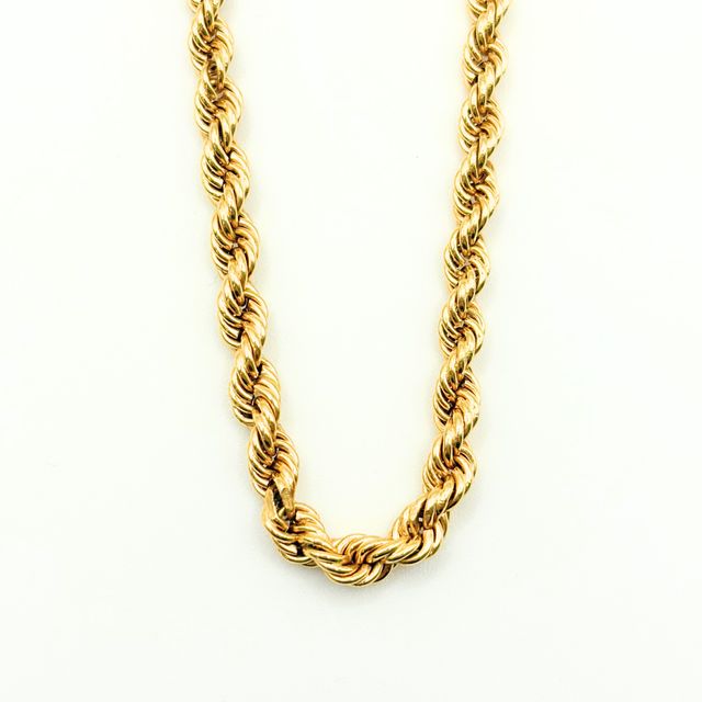Cadena Oro 18K, Cordón Salomónico, 16.57gr, 57cm