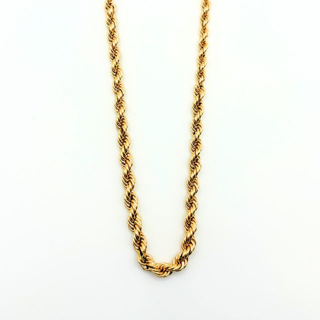 Cadena Oro 18K, Cordón Salomónico, 16.57gr, 57cm