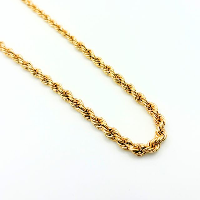Cadena Oro 18K, Cordón Salomónico, 16.57gr, 57cm