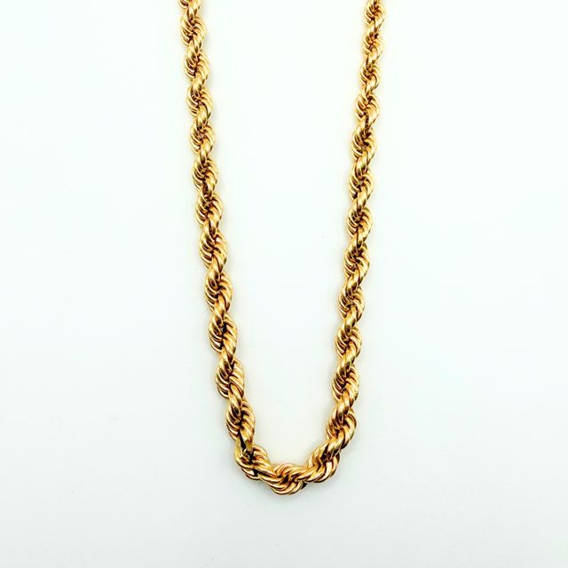 Cadena Oro 18K, Cordón Salomónico, 16.57gr, 57cm