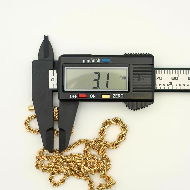 Cadena Oro 18K, Cordón Salomónico, 16.57gr, 57cm