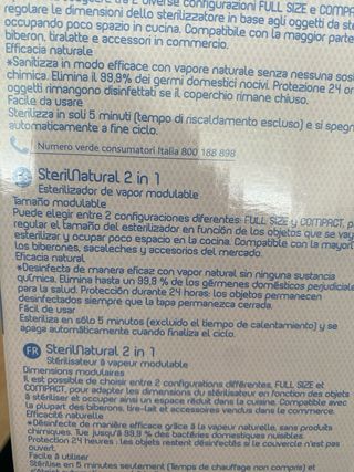 Esterilizador Chicco SterilNatural 2 en 1
