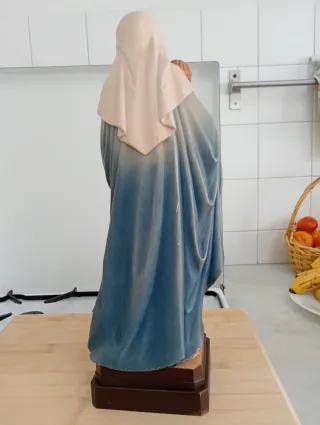 ✨Pieza colección✨Hermosa Virgen madera policromada