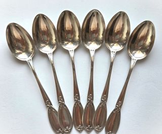 6 Cucchiaini Argento 800 Cesa 1882