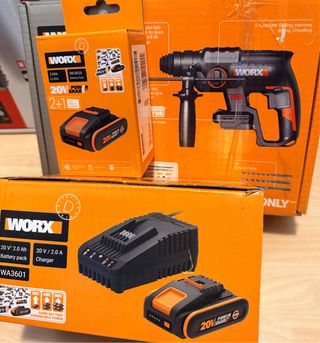 Taladro Percutor Worx Nitro 20V x2 bat + cargador