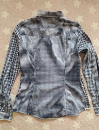 Camisa Massimo Dutti Vichy Talla S Mujer
