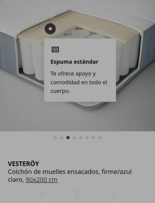 Colchón IKEA Vesteröy 90x200 cm