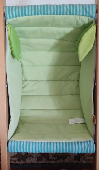 Passeggino per bambole Haba in  legno e stoffa