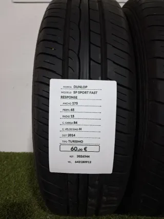 175 65 15 84H DUNLOP SP SPORT FAST RESPONSE