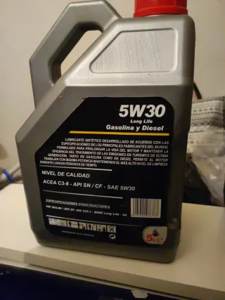 Aceite motor 5W30 Long Life Gasolina y Diesel