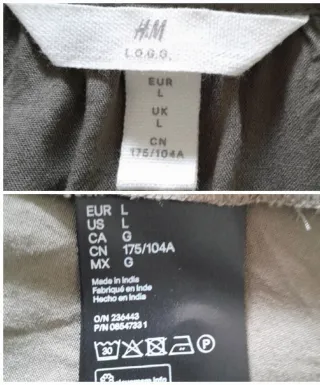 Abito corto H&M verde oliva kaki taglia L