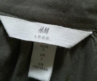 Abito corto H&M verde oliva kaki taglia L