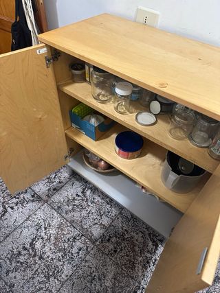 Armario auxiliar madera y metal