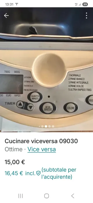 Macchina del pane Viceversa 09030