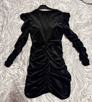 Abito nero glitterato Made in Italy. Napoli