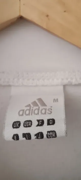 Chaqueta Adidas T M Blanca y Azul