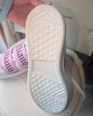 Sneakers John Galliano donna rosa e bianche