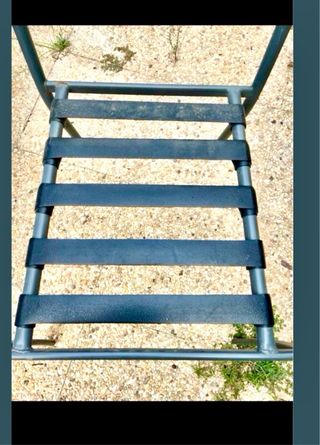 Conjunto 8 sillas jardín tela y metal