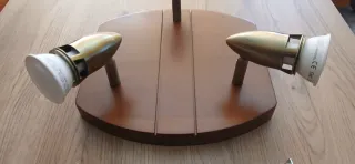 Lámpara de techo madera y metal