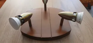 Lámpara de techo madera y metal