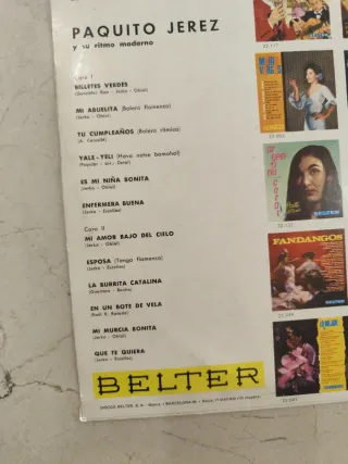 Vinilo Paquito Jerez - Flamenco y Sevillanas