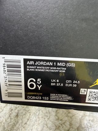 Nike Air Jordan 1 Mid Beige/Blanco