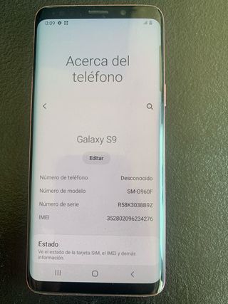 Samsung Galaxy S9 sin cable