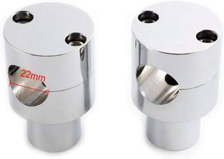 Elevadores manillar moto 22mm cromados
