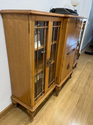 Aparador vintage madera y cristal