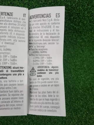 Vv control remoto de puerta de garaje, mando