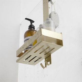 Estante Ducha Colgante Metal Dorado