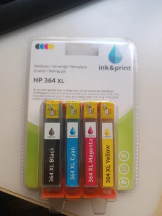 Pack 4 Tintas HP 364 XL