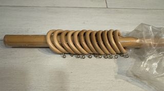 Barra de cortina beige/marrón